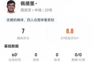 抗7成功 3搶斷3造犯規 獲評7分大戰佩德里本場0射門+1關鍵傳球 9進球集錦_抗7成功 3搶斷3造犯規 獲評7分大戰佩德里本場0射門+1關鍵傳球 9進球集錦在線觀看_免費看直播