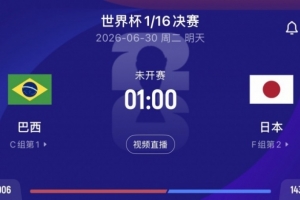 德轉前瞻巴西vs日本：總身價巴西是日本3.4倍 平均年齡29.4vs27.6