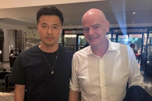 記者曬照偶遇因凡蒂諾：他祝中國隊未來一切好運！