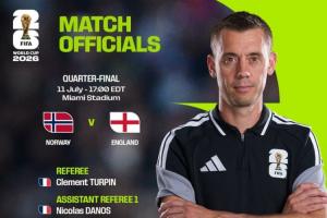 FIFA官方：蒂爾潘＆法國裁判組執法世界杯1/4決賽挪威vs英格蘭